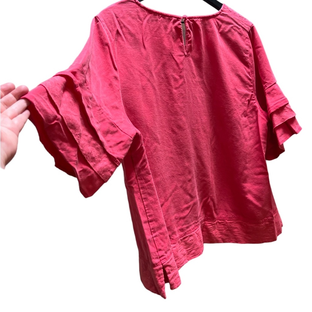 Soft Surroundings ruffled sleeve blouse size 1X - Picture 4 of 11